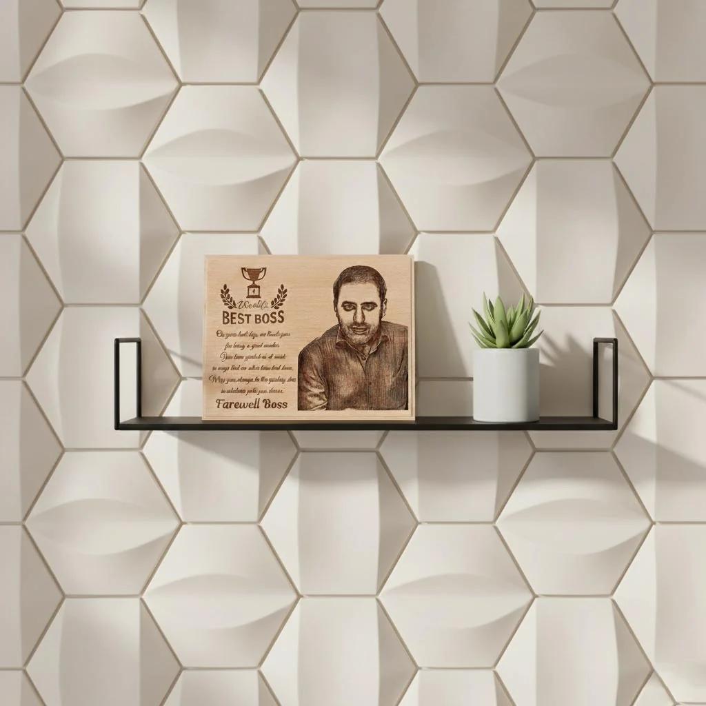 Wooden Photo Plaque Personalized Goodbye Gift