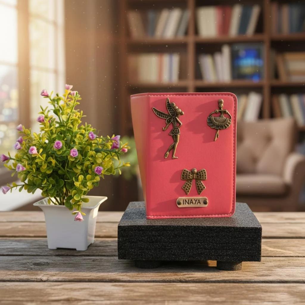 Pink Passport Cover Personalized Travel Accessory