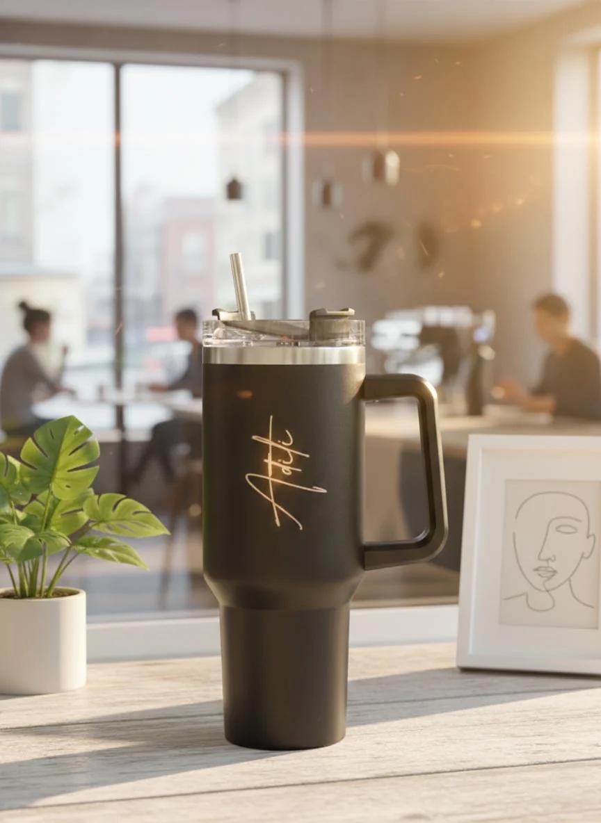 Personalized Stanley Travel Mug 900ml 1200ml with Steel Straw