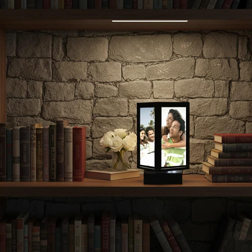 Zpics Custom LED Photo Lamp for Couples with Multi Photo Display