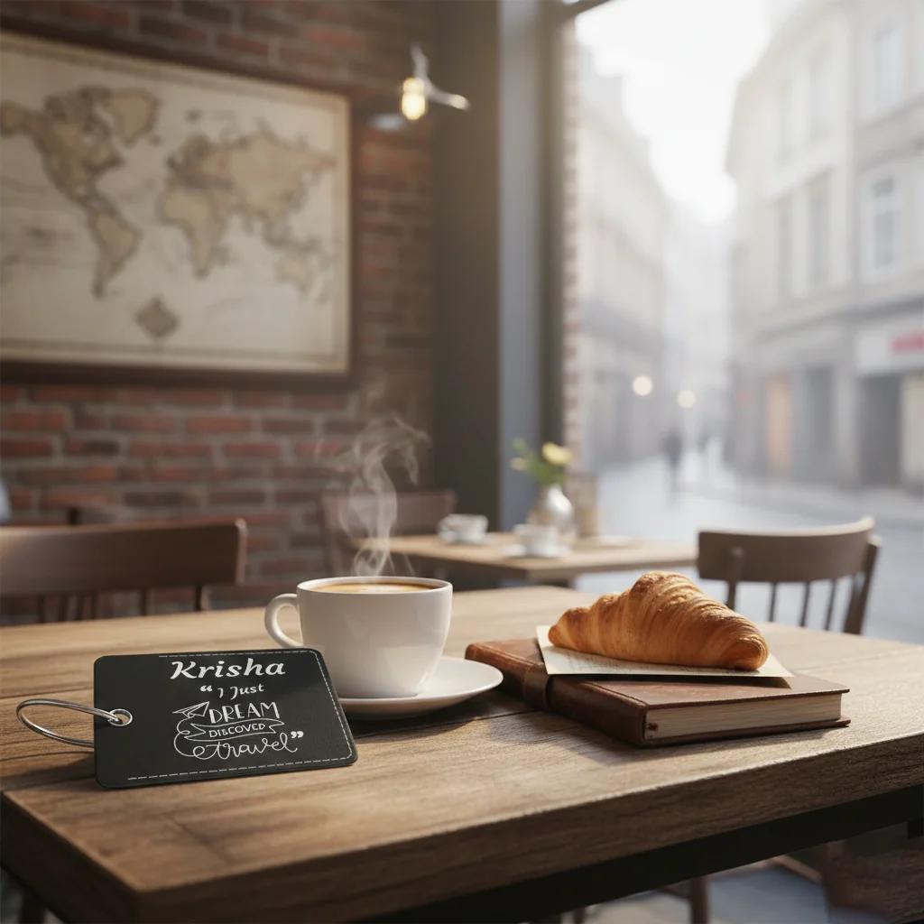 MH Decors Premium Metal Travel Bag Tag with Inspirational Quotation