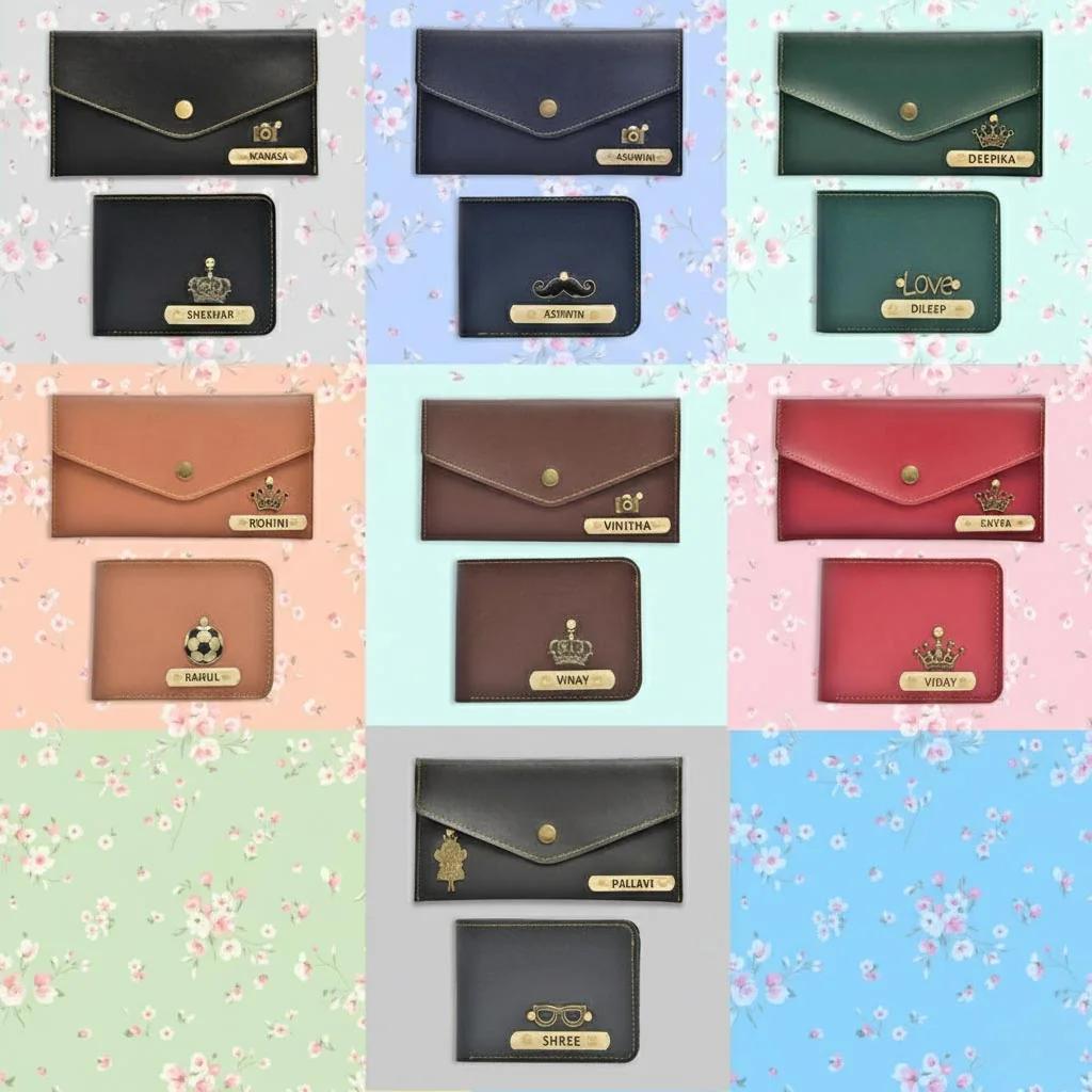 Zpics Custom Couple Gifts Set in Grey Personalized for a Special Gift