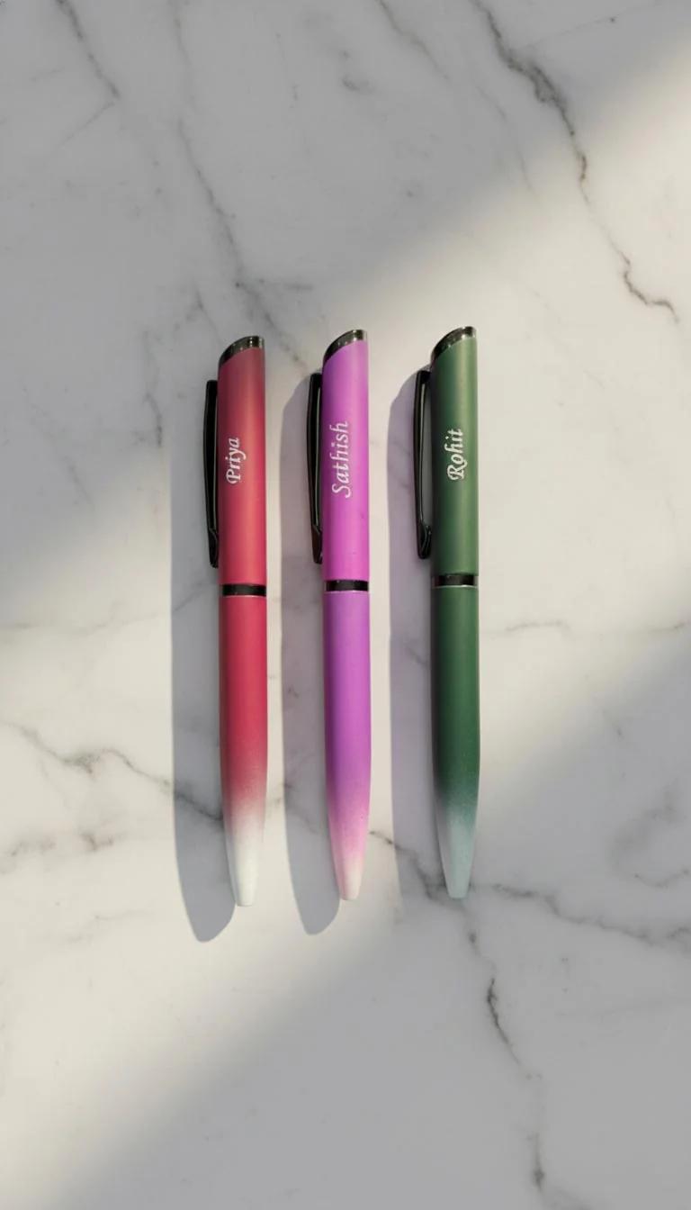 MH Decors Engraved Metal Name Pen with Luxury Gift Box