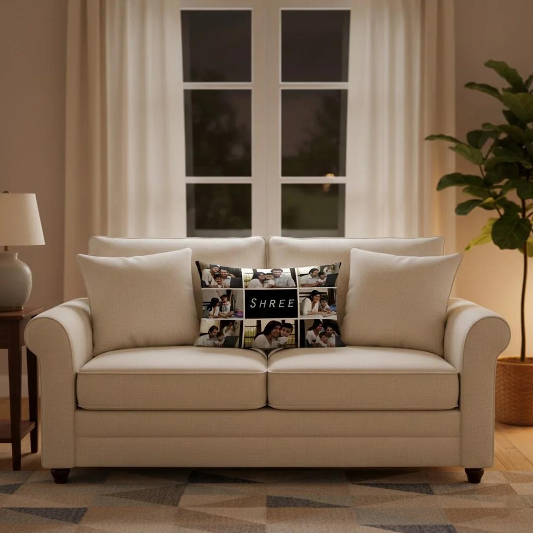 Zpics Double Sided Rectangle Washable Pillow 12x18 Custom Gift