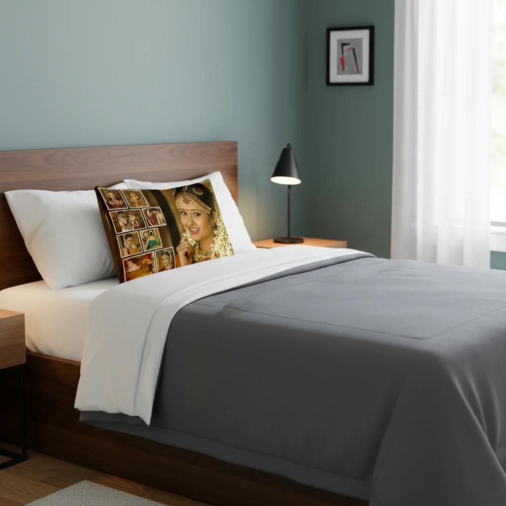 Zpics Customizable Double Sided Rectangle Washable Pillow 16x24 Perfect Gift