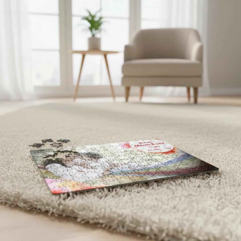 Zpics Custom A4 Hard Cardboard Puzzle Pad for Mom & Wife on Mother's Day