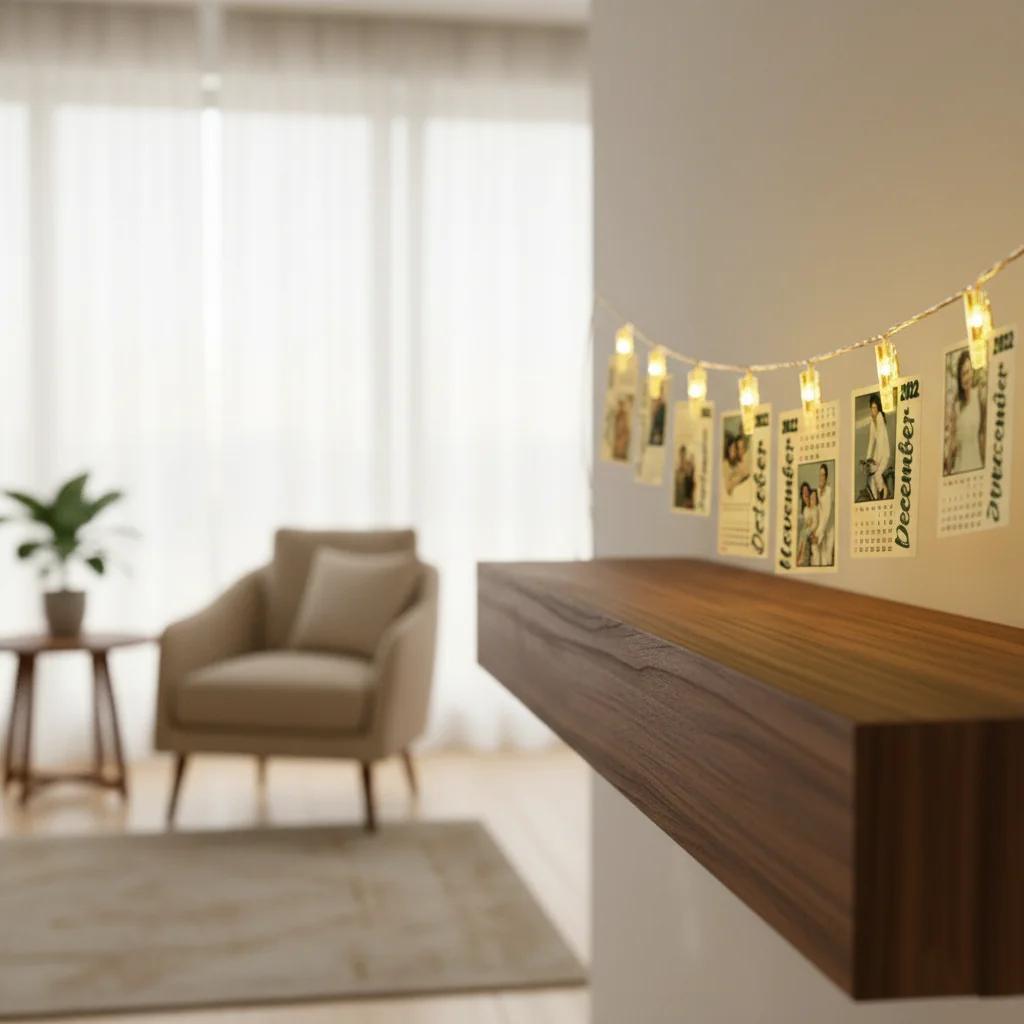 Zpics Custom LED Photo Clip String 12 Clips 4x5 Size Personalized for Special Moments