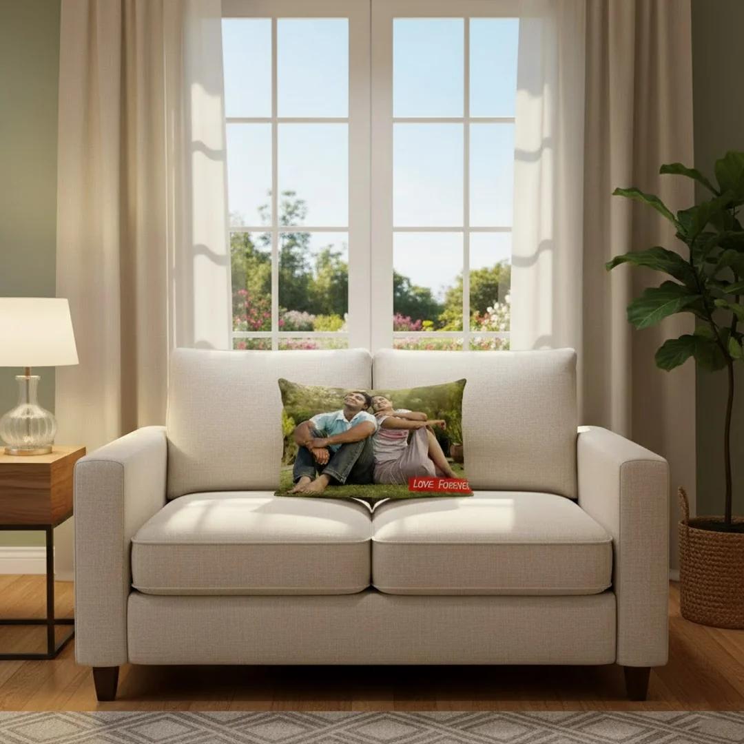 MH Decors Double-Sided Rectangle Pillow 12x18 Inch Personalized Washable Gift Idea