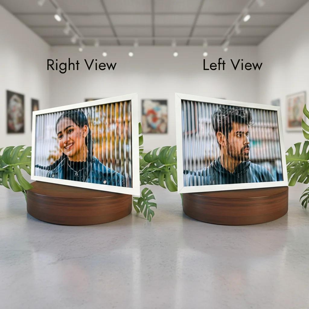 VPH Gift Store A3 Dual View Photo Frame Illusion Large White Personalized Decor