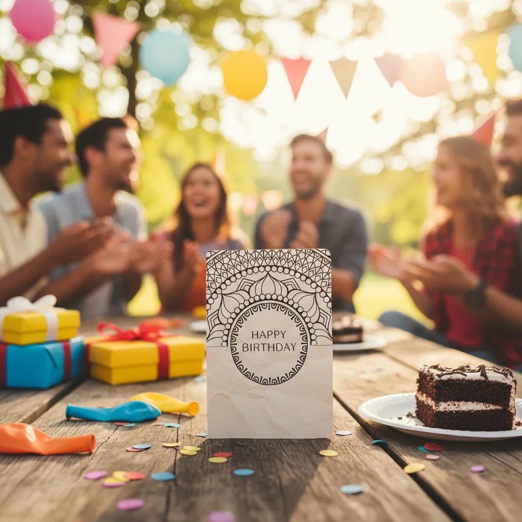 VPH Gift Store Vintage Mandala Card with Personalized Name Picture and Message