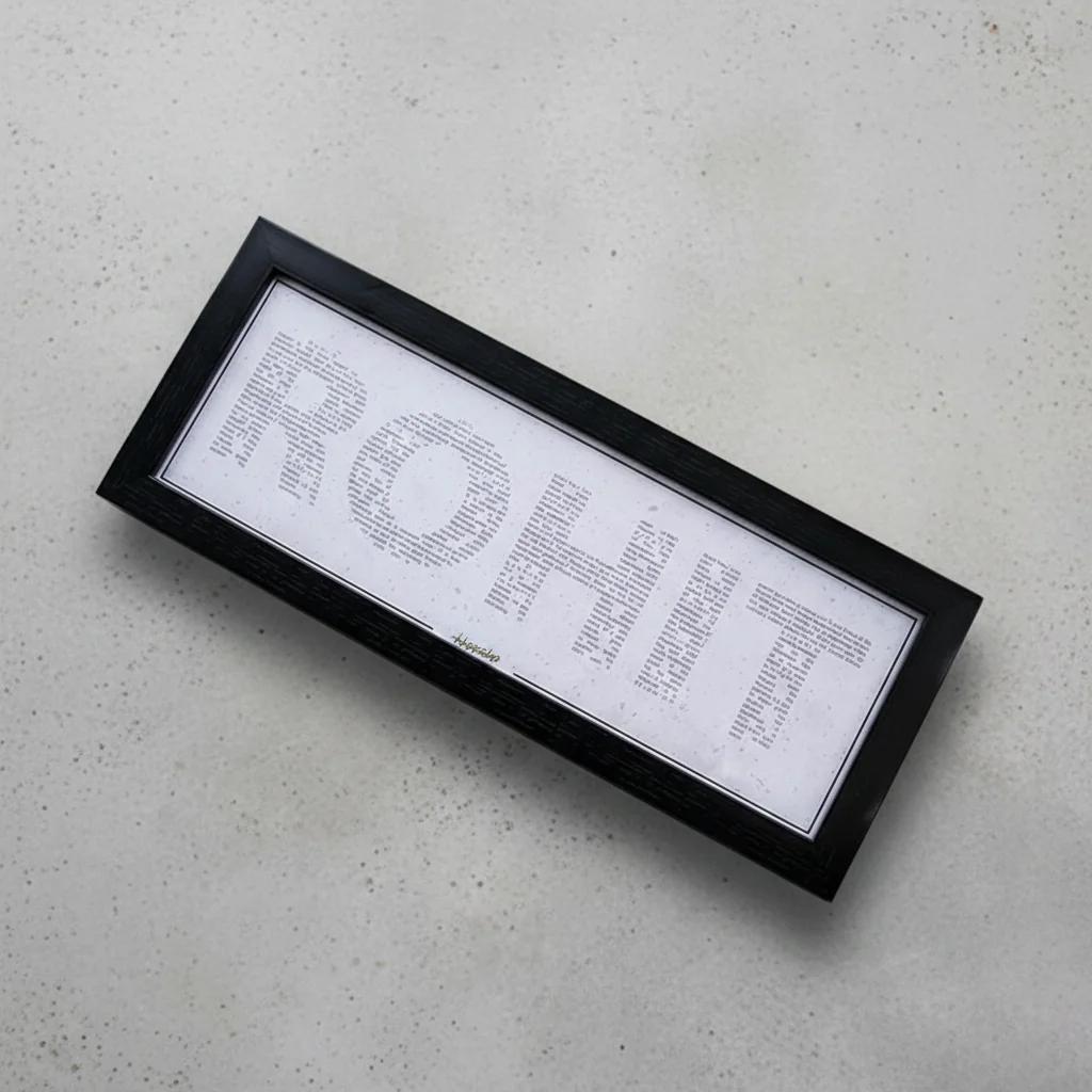 VPH Gift Store Unique Personalized Name Frame with Embedded Story Standard