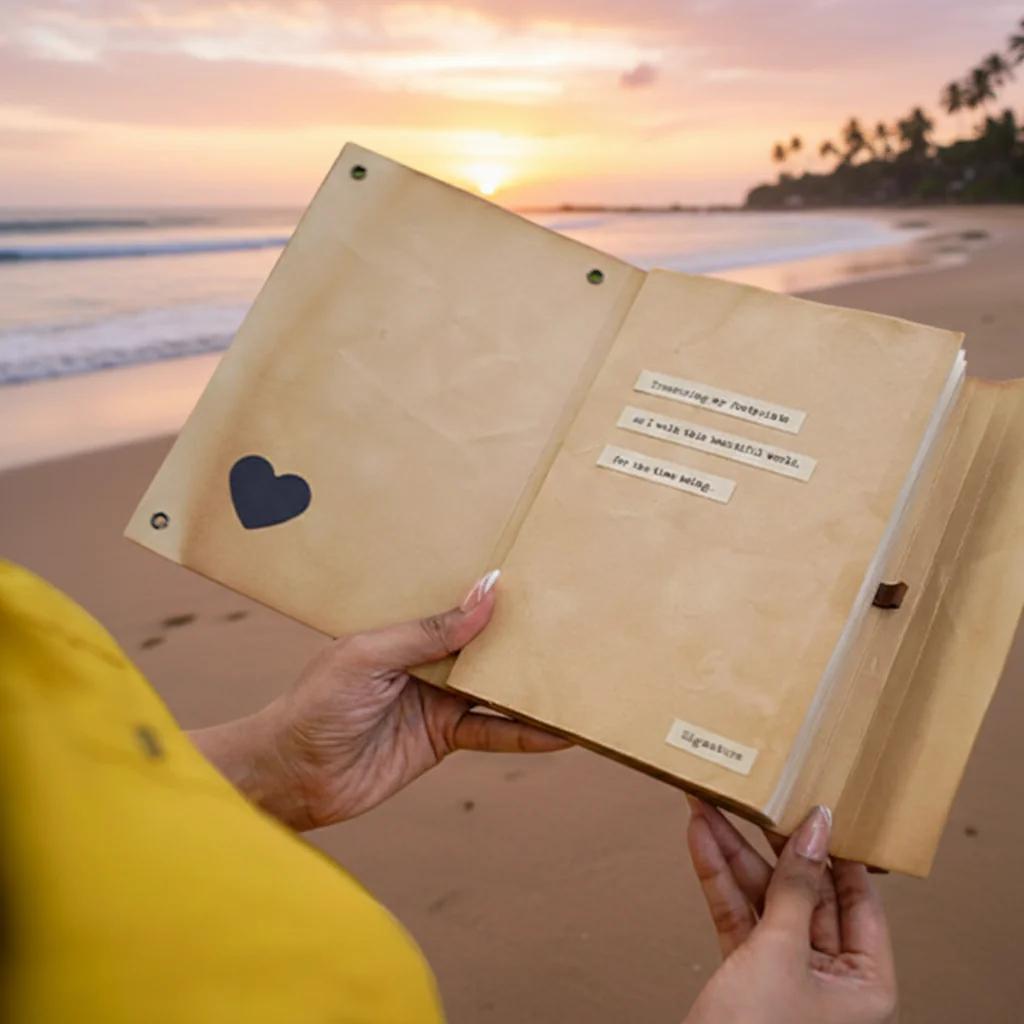 MH Decors Foldable Ancient Themed Journal for Personalized Writing