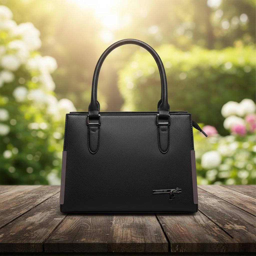 Value Gifts Women’s Fashion PU Leather Sling Bag in Thunder Black