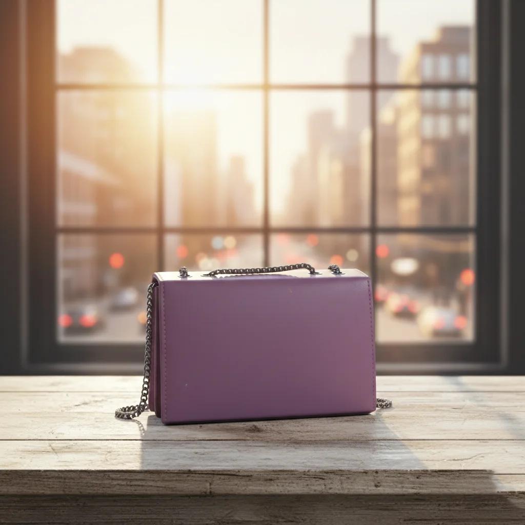 Value Gifts Women’s Fashion Dusty Purple Sling Bag with Chain