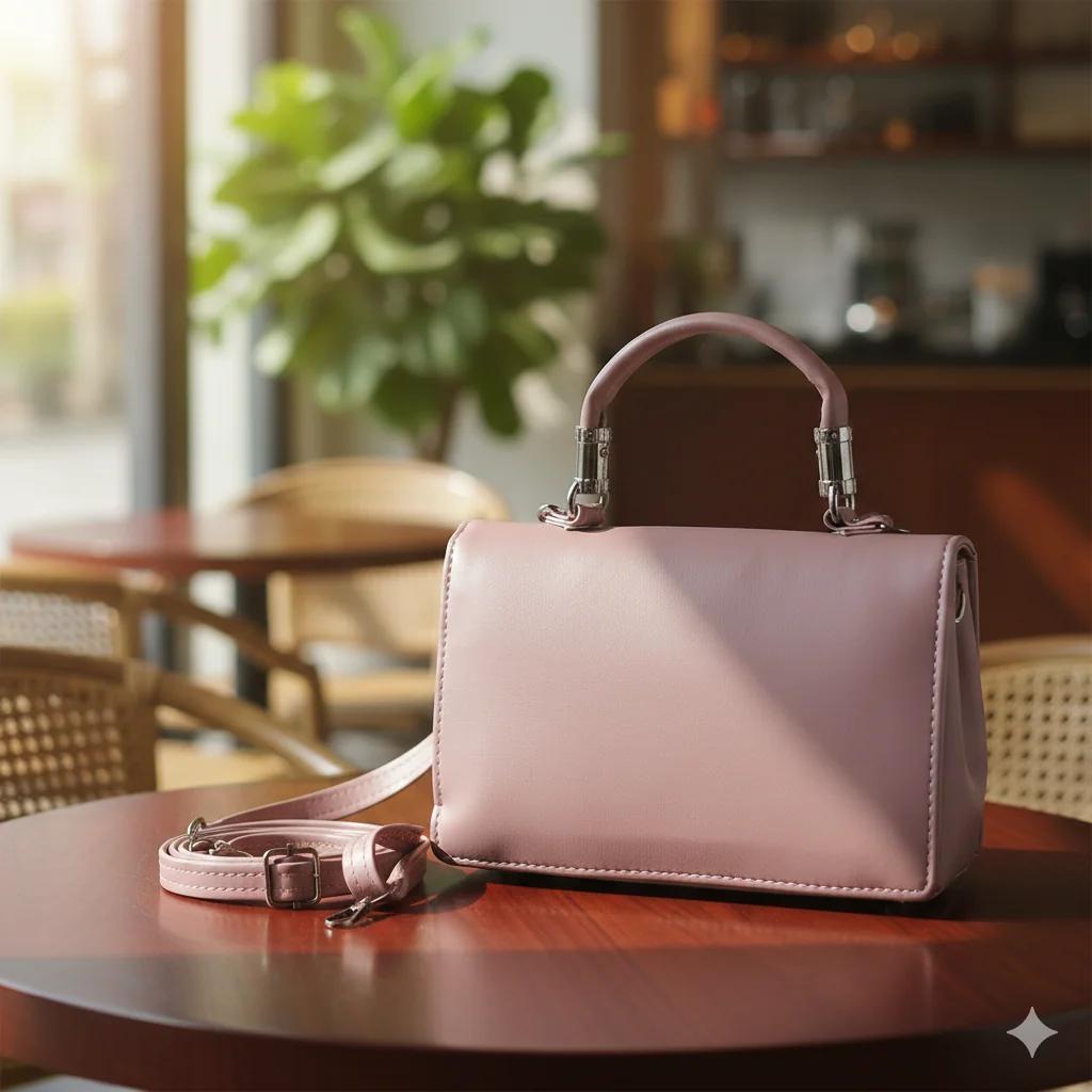 Value Gifts Stylish Valentine Mountbatten Pink Sling Bag for Girls