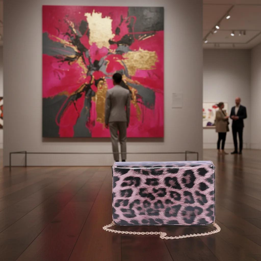 Value Gifts Women’s Purplish Brown Leopard Crossbody Bag