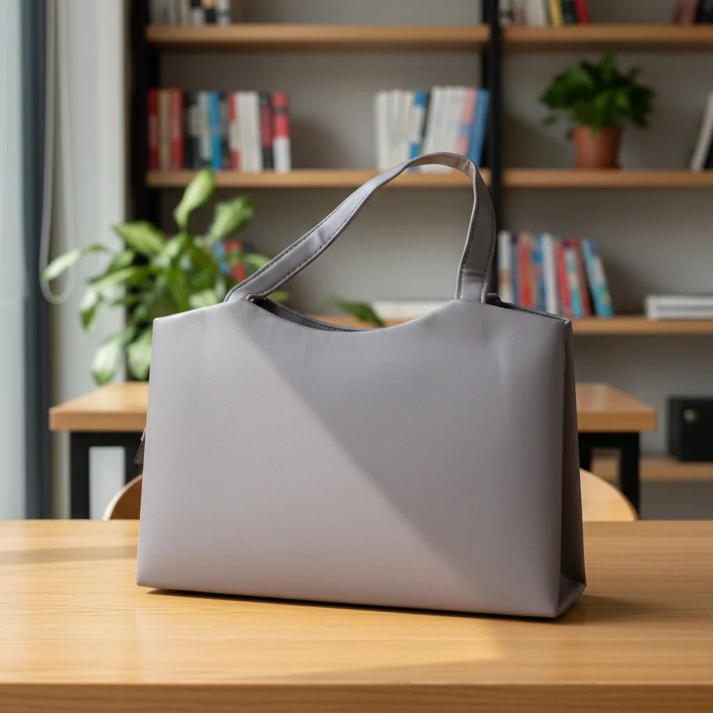 Value Gifts Women’s Fashion Smokey Grey Leather Handbag