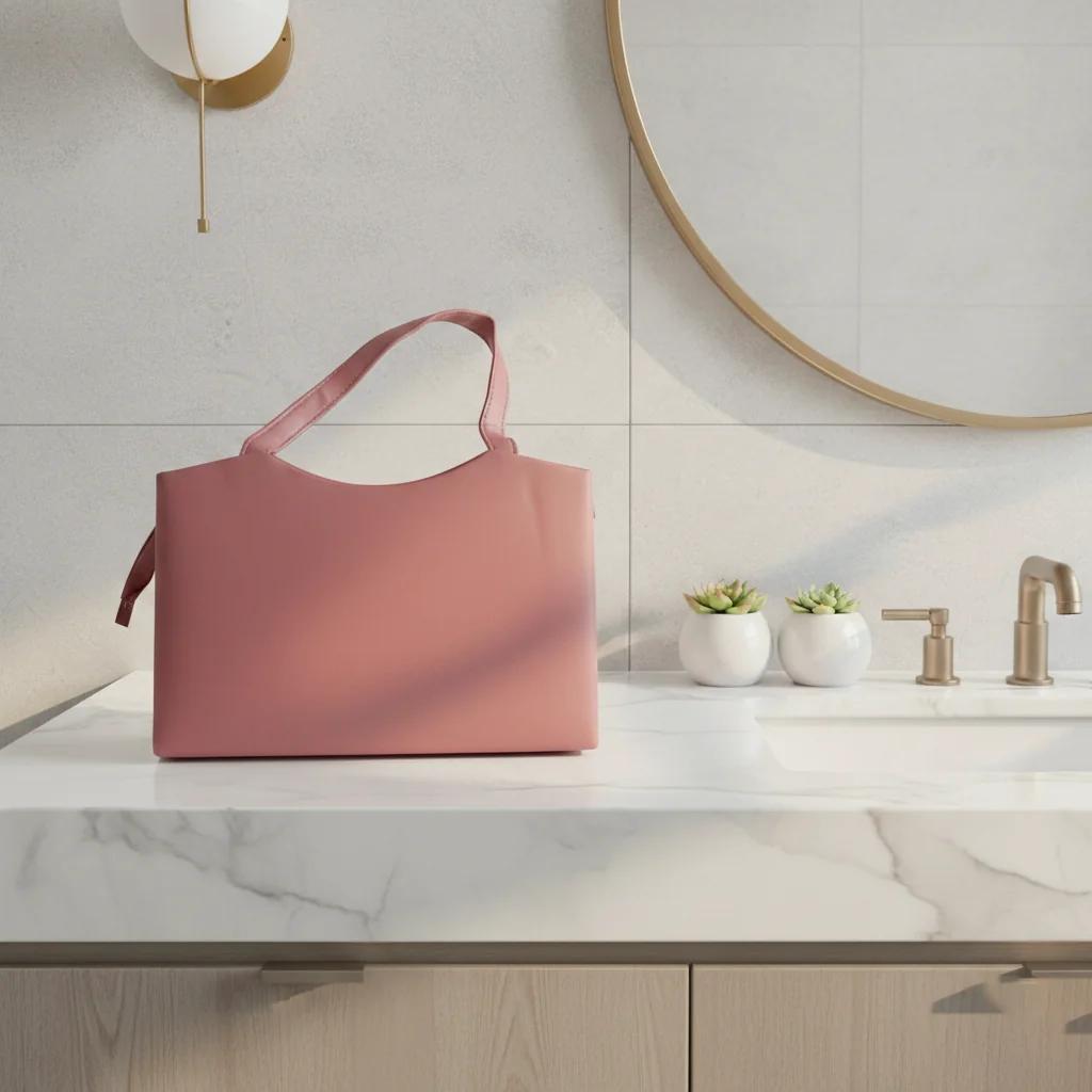 Value Gifts Elegant Deep Rose Leather Handbag for Women