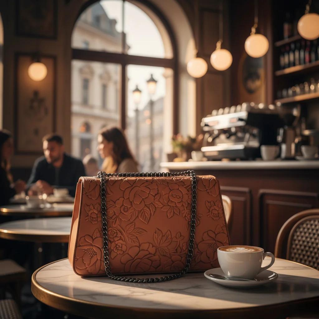 Value Gifts Women’s Fancy Box Sling Bag in Deep Coffee Color