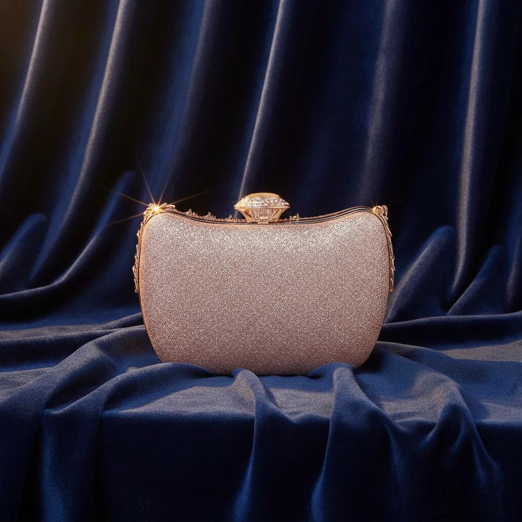 Value Gifts Women’s Stylish Grey Goose Diamond Clutch Sling Bag