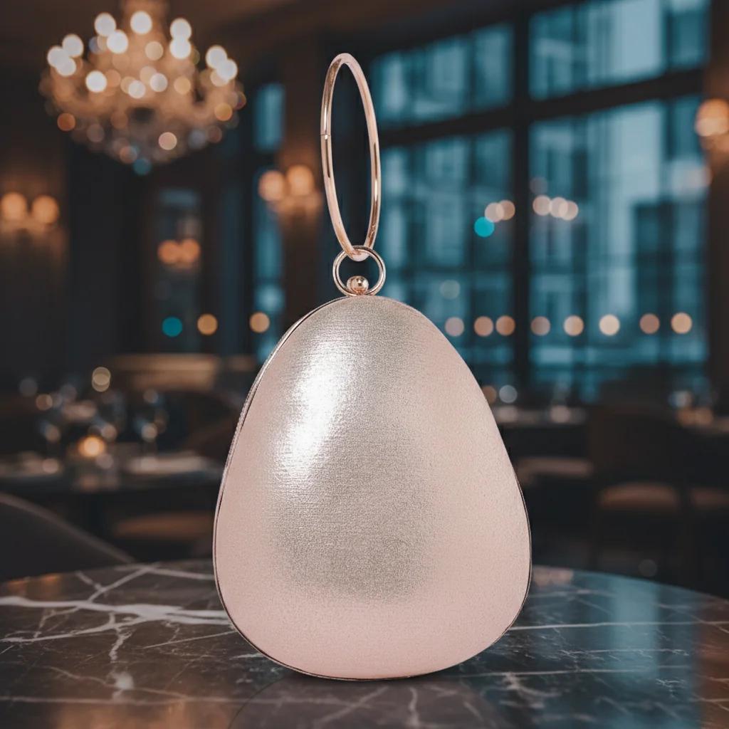 Value Gifts Women’s Pink Flare Rhinestone Clutch with Push Closure