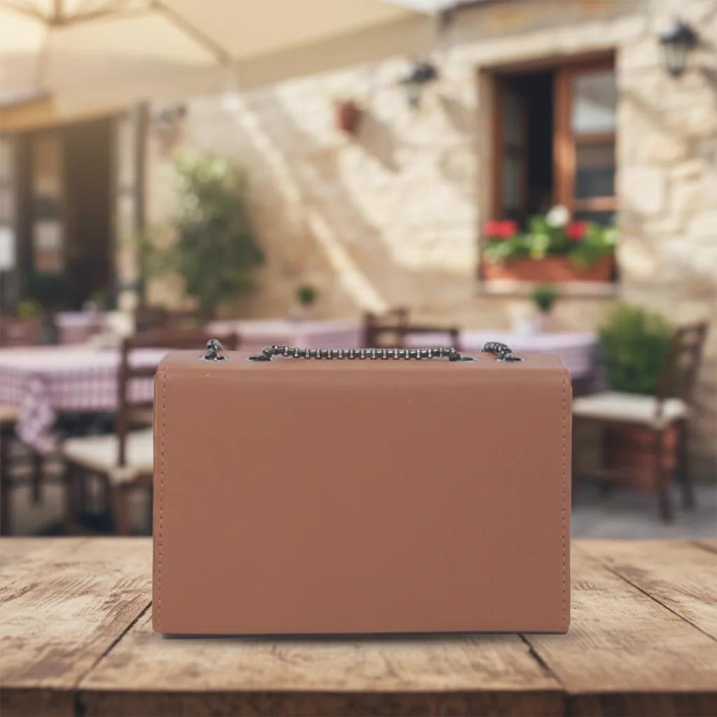 VPH Gift Store Pastel Brown Shoulder Sling Bag with Long Chain for Girls & Women