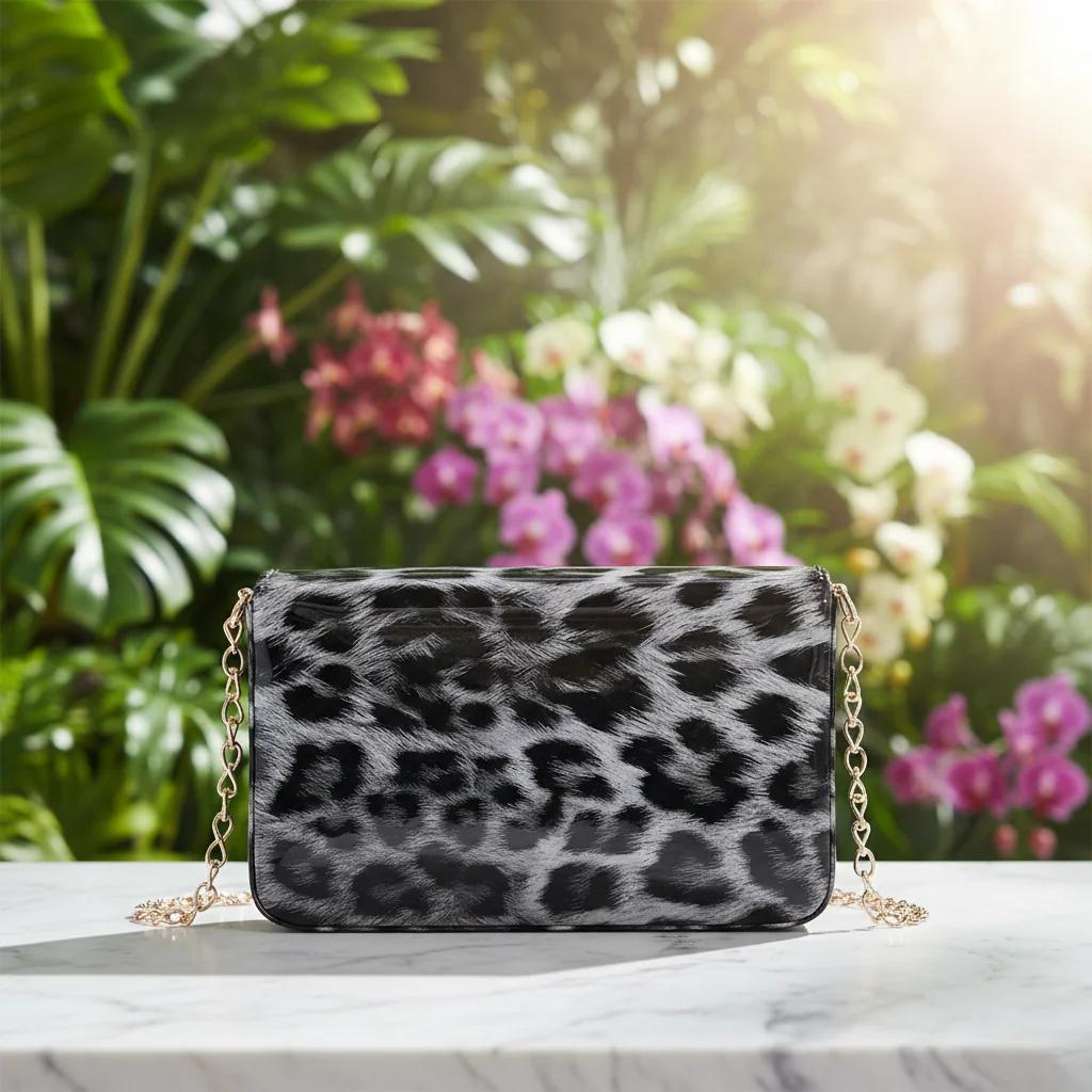 VPH Gift Store Trendy Dark Grey Leopard Printed Sling Bag for Women