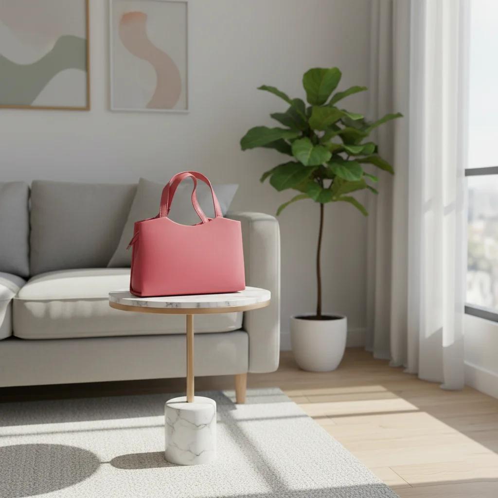 VPH Gift Store Deep Rose Synthetic Leather Handbag for Women