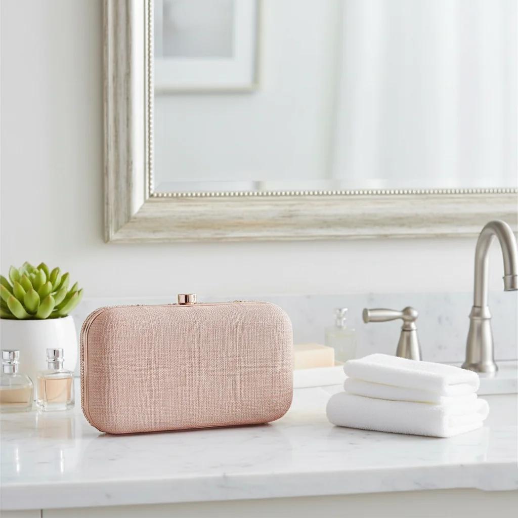 VPH Gift Store Brown Bear Gold Embellished Clutch Purse for Women