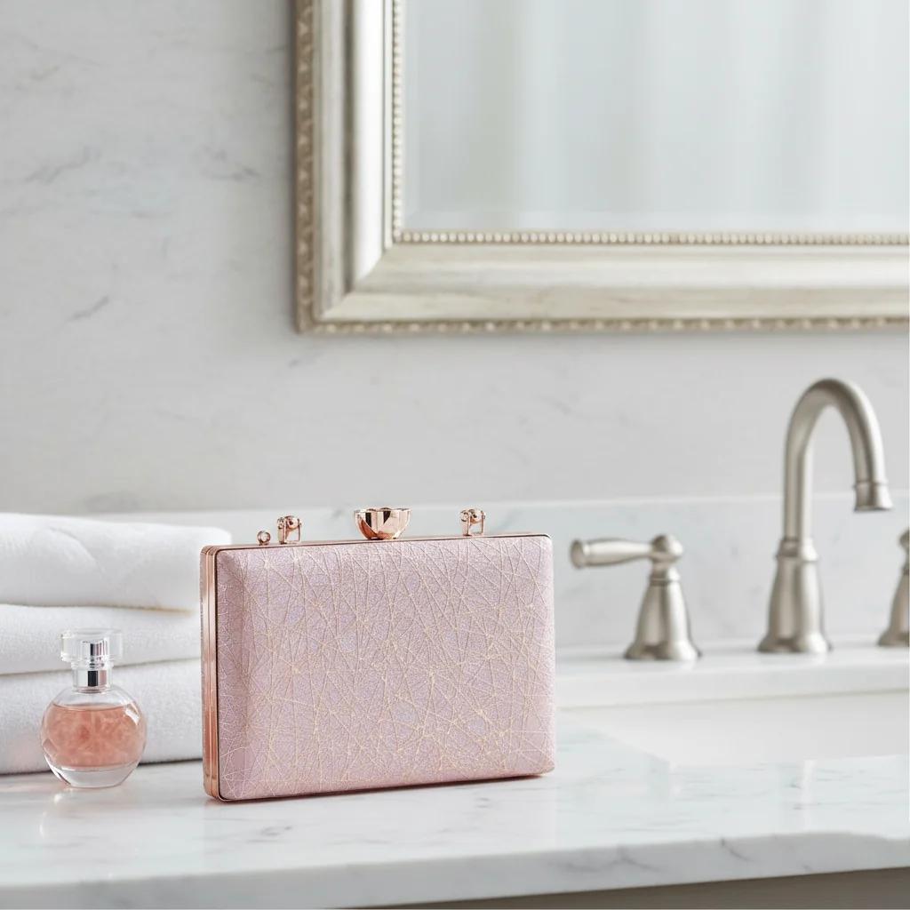 VPH Gift Store Oriental Pink Designer Handheld Clutch Bag for Women