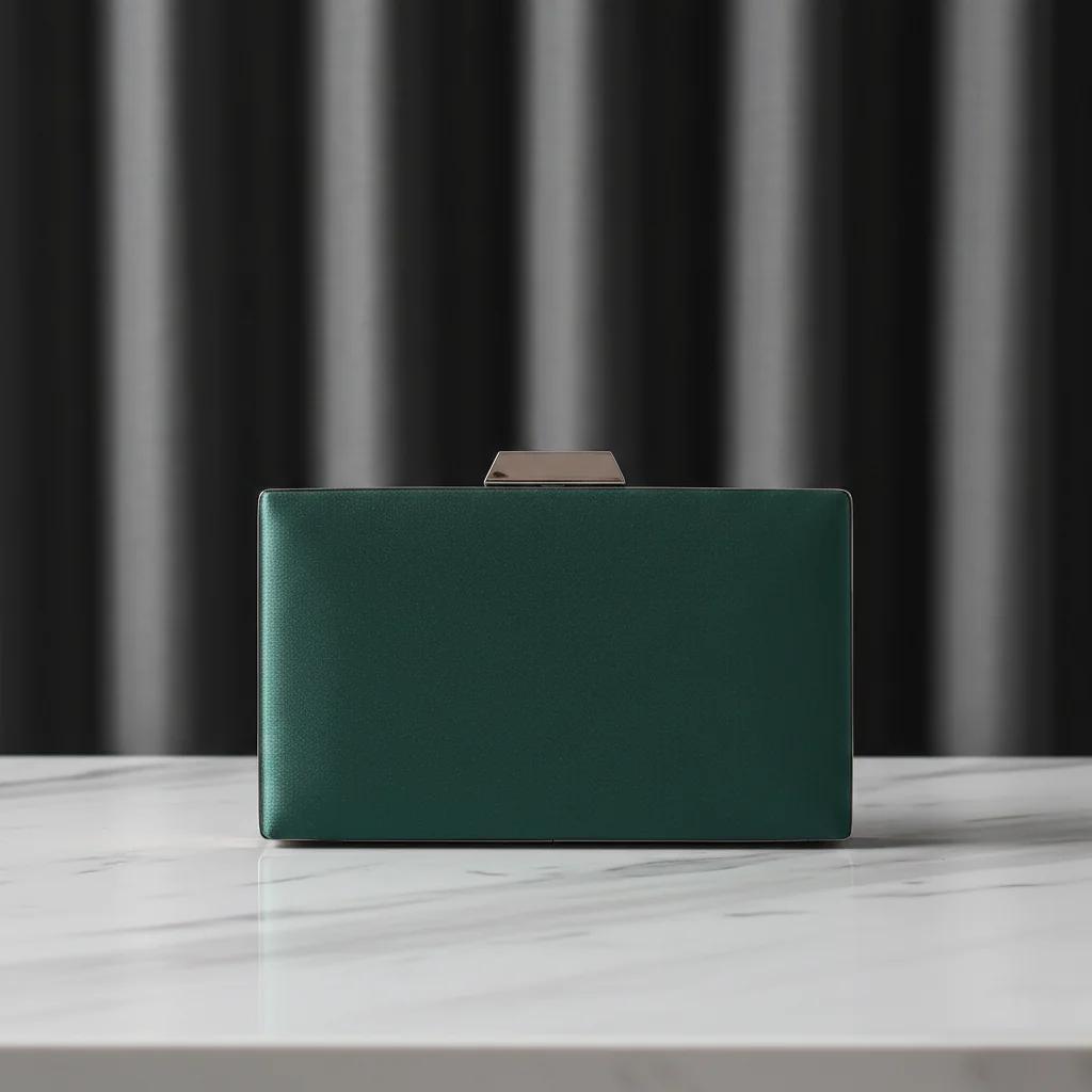 VPH Gift Store Stylish Mineral Green Bridal Clutch Purse for Women