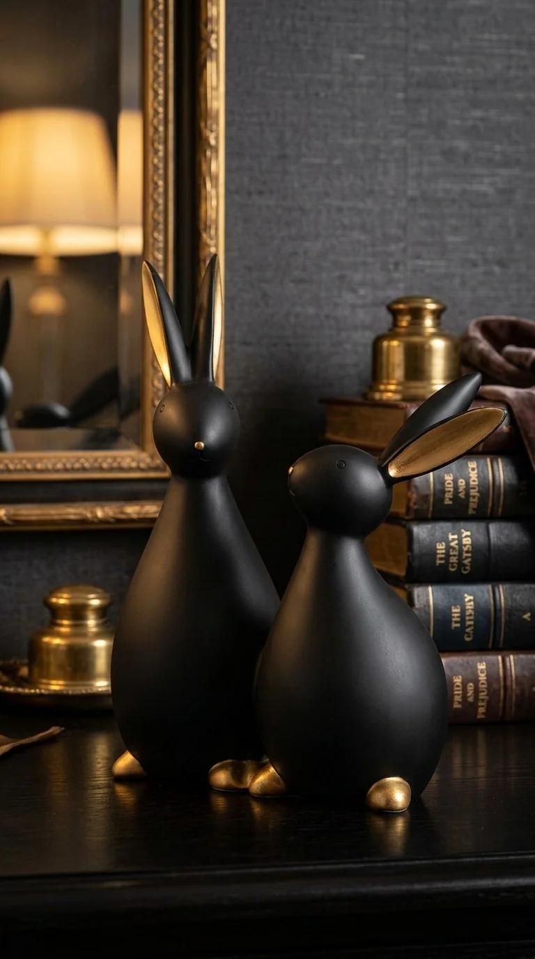 Value Gifts Premium Rabbit Couple Figurine Showpiece for Home and Office Decor