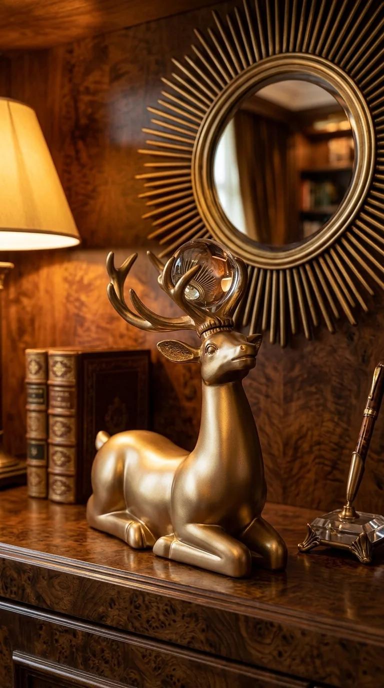 Value Gifts Bedroom Resin Deer Figurines Decorative Showpiece for Home