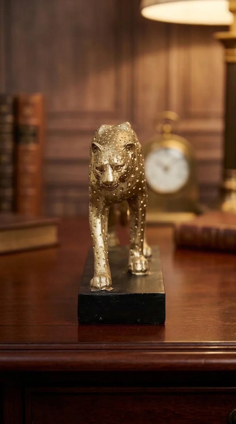 Value Gifts Vintage Style Leopard Figurine for Home Office and Bedroom Decor
