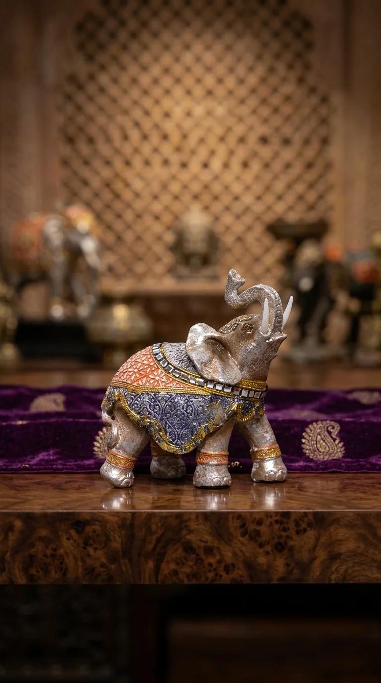 Value Gifts Abeesa Lucky Elephant Home Decor Ornament for Living Room