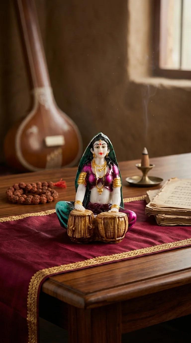 Value Gifts Ethnic Rajasthani Ladies Musical Instrument Showpiece for Living Room
