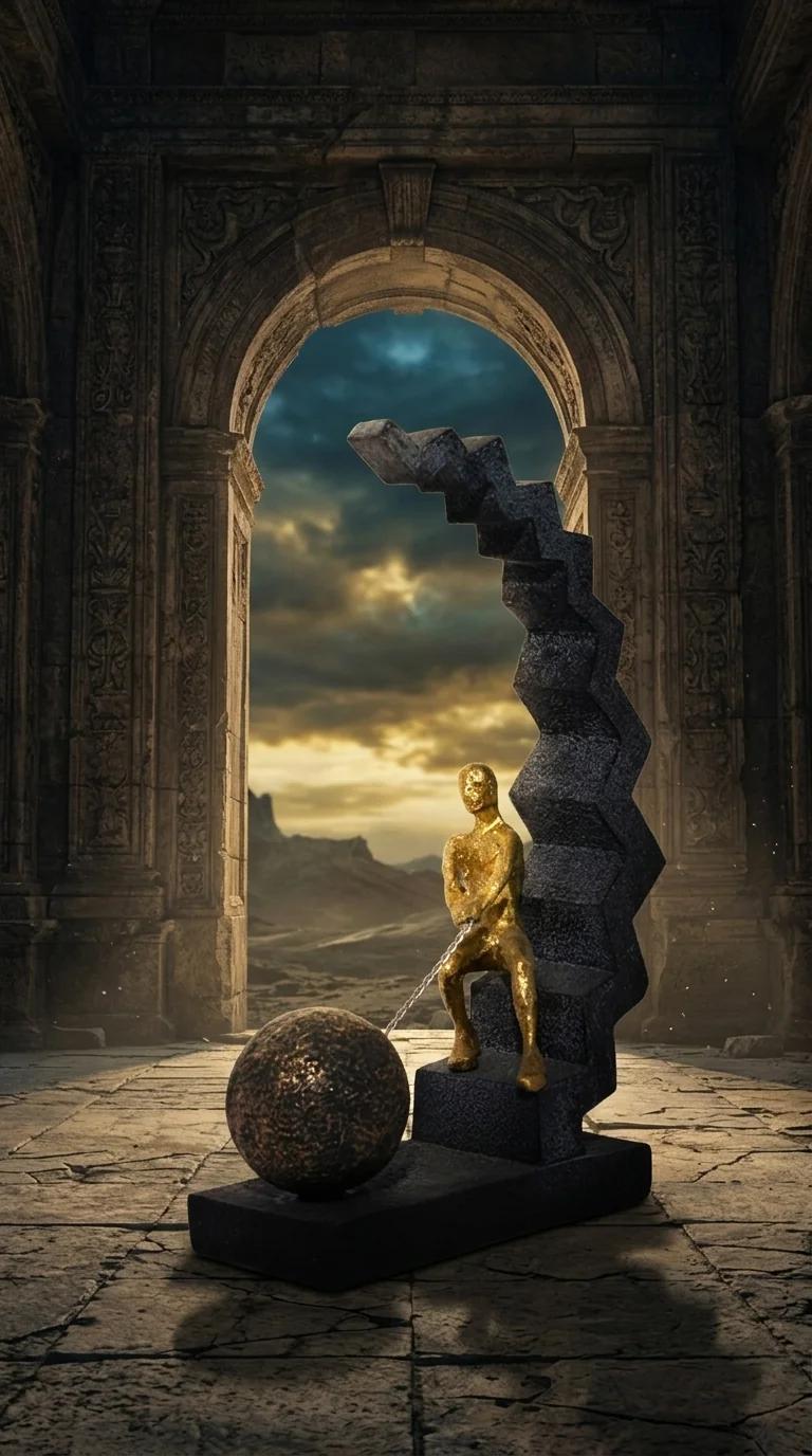 Value Gifts Decorative Antique Rock Pulling Men Sculpture for Home and Office