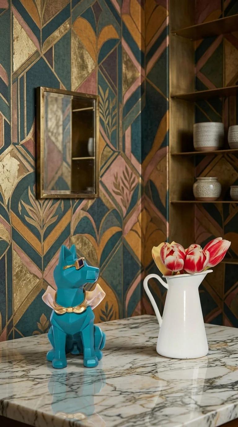 Value Gifts Elegant Dog Figurine with Storage Box for Home Decor