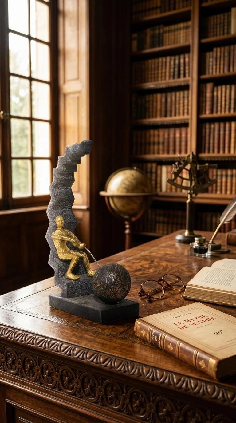 MH Decors Handcrafted Rock Pulling Men Statue for Home and Office Decoration