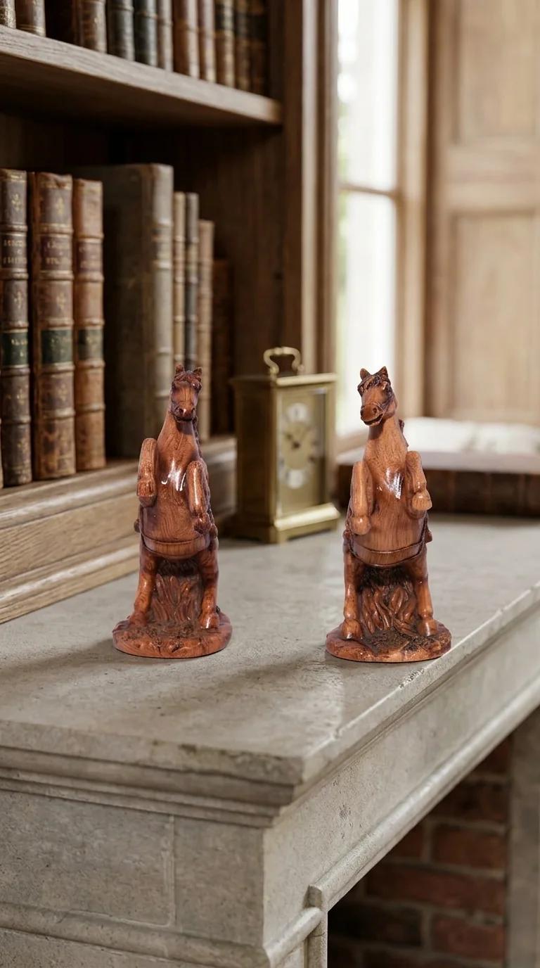 MH Decors Elegant Horse Rearing Pair Showpiece for Home Cabinet and Table Decor