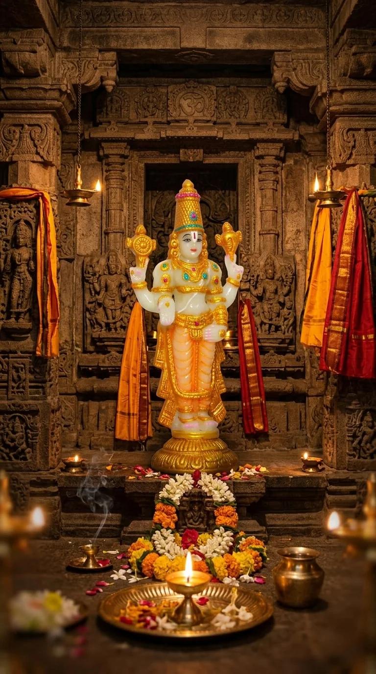 Value Gifts Gold Colour Venkateswara Swamy Statue for Pooja Room Decor