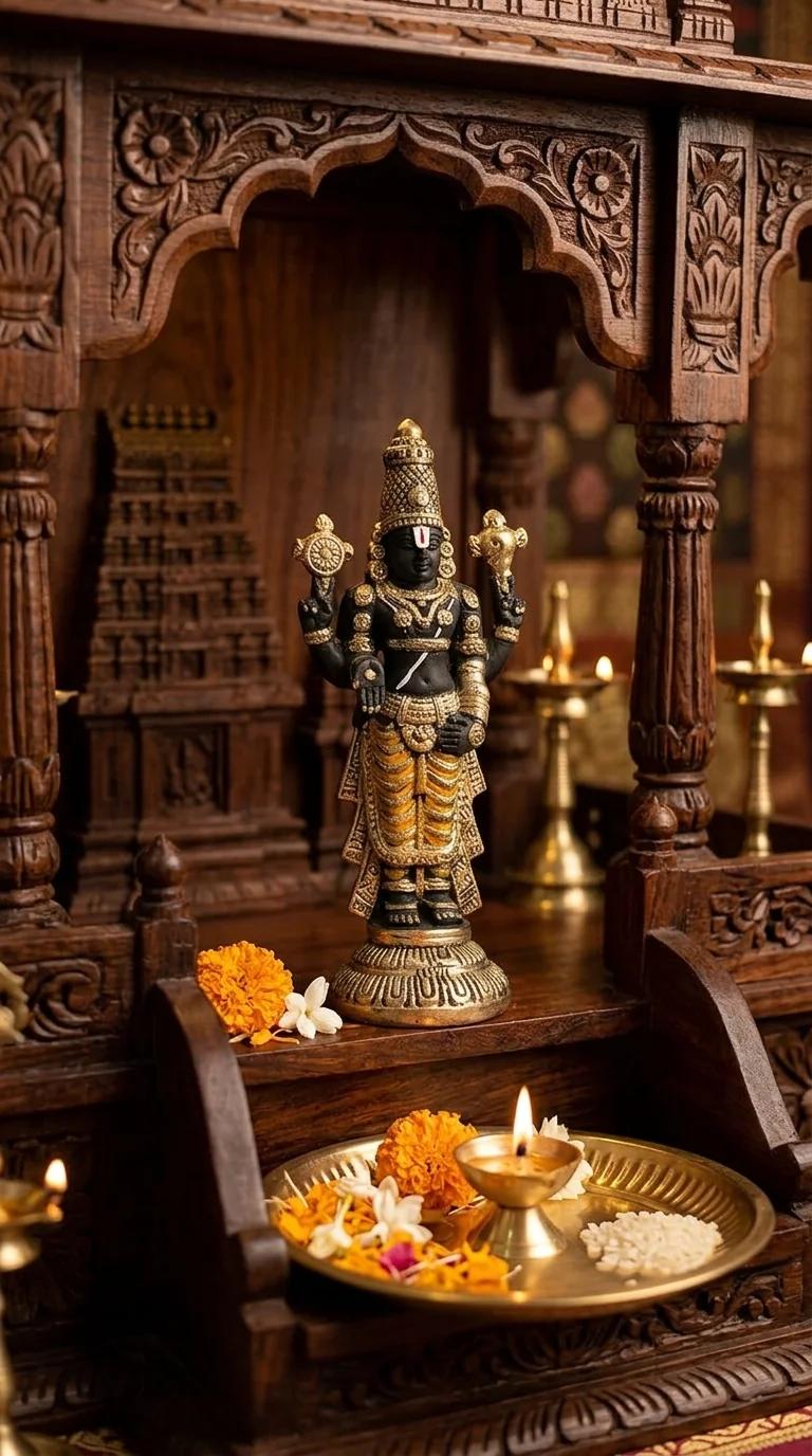 Value Gifts Premium Lord Srinivasa Perumal Murti for Home Pooja and Office Showpiece