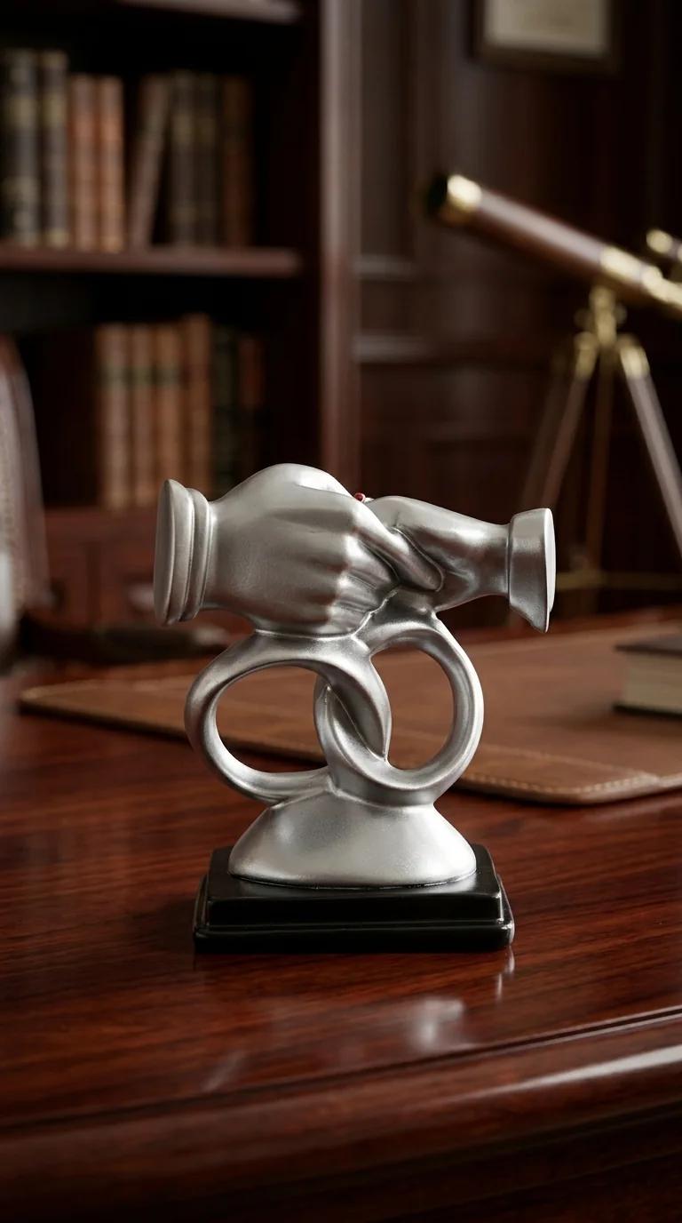 Value Gifts Premium Medium Wedding Hand Ring Figurine for Valentine and Home Decoration