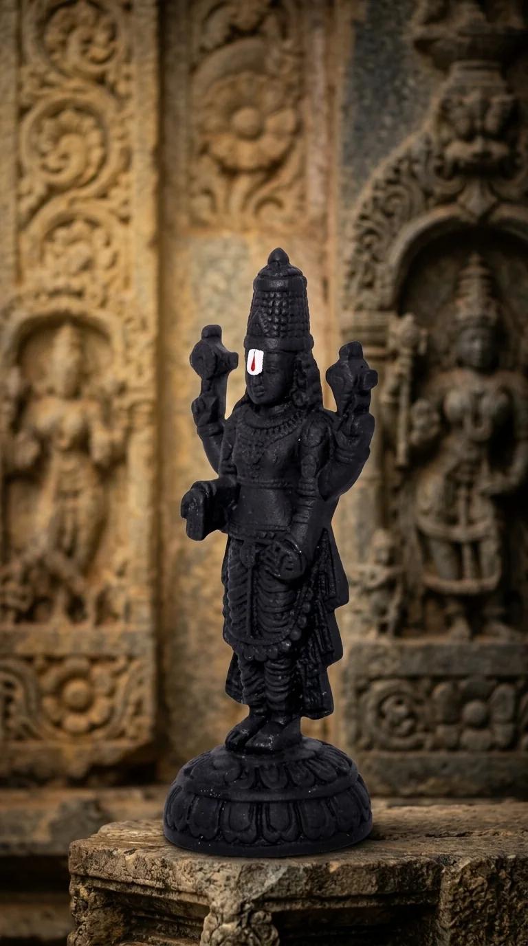 MH Decors Elegant Polyresin Srinivasa Perumal Showpiece for Gift and Home Decor