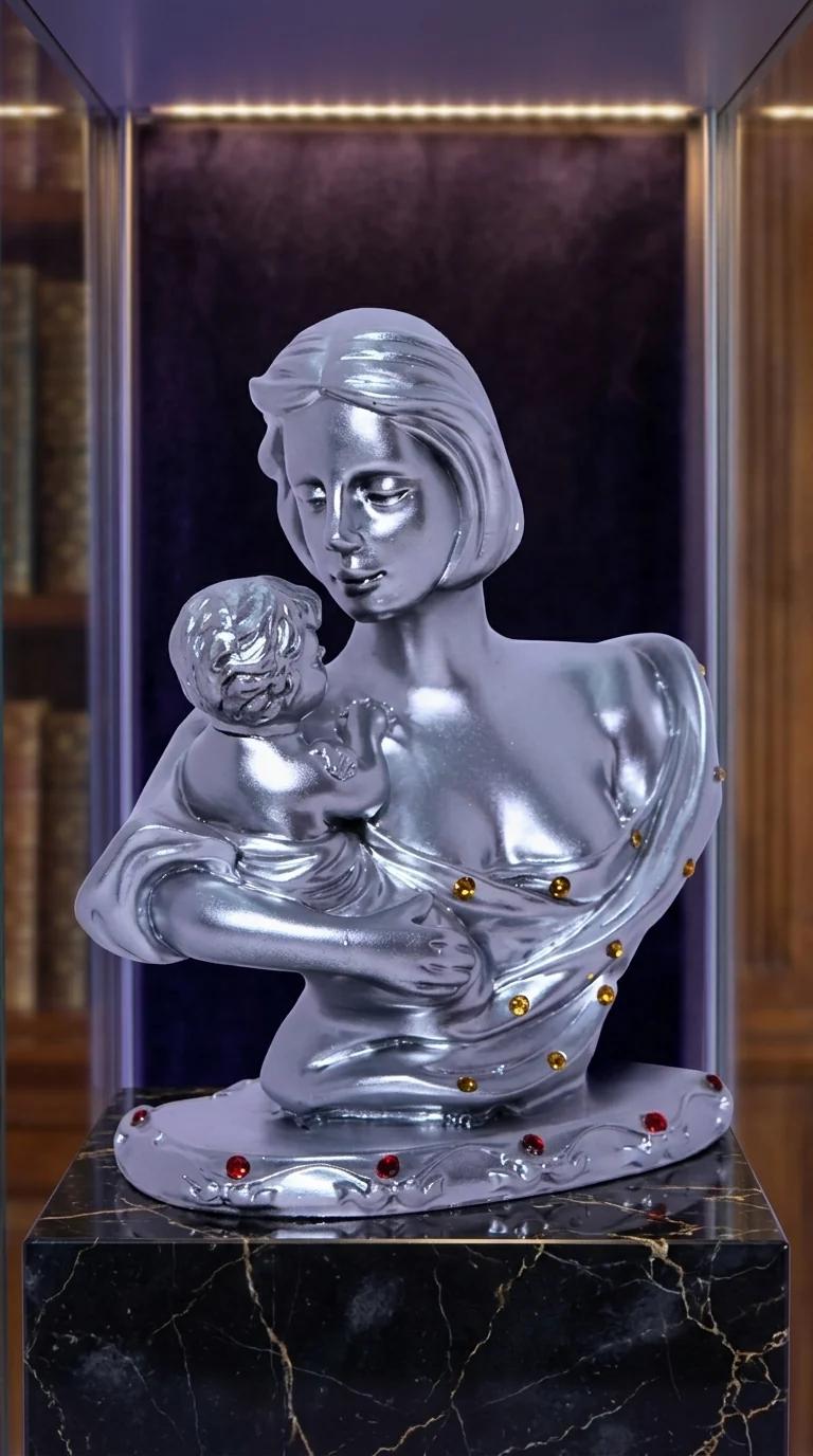 MH Decors Elegant Silver Horse Statue for Office, Living Room, and Home Decor