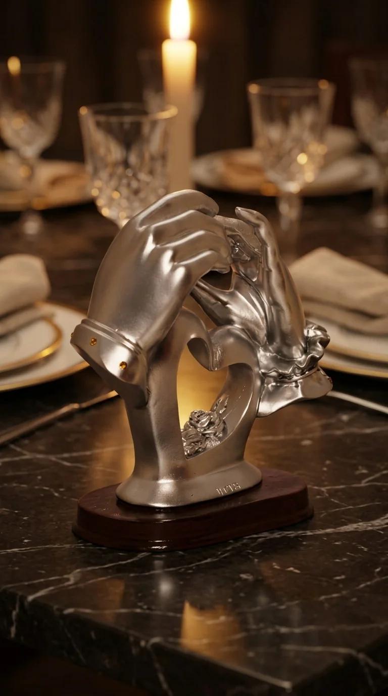 MH Decors Elegant Engagement Hands Showpiece for Office, Home, and Gift Decoration