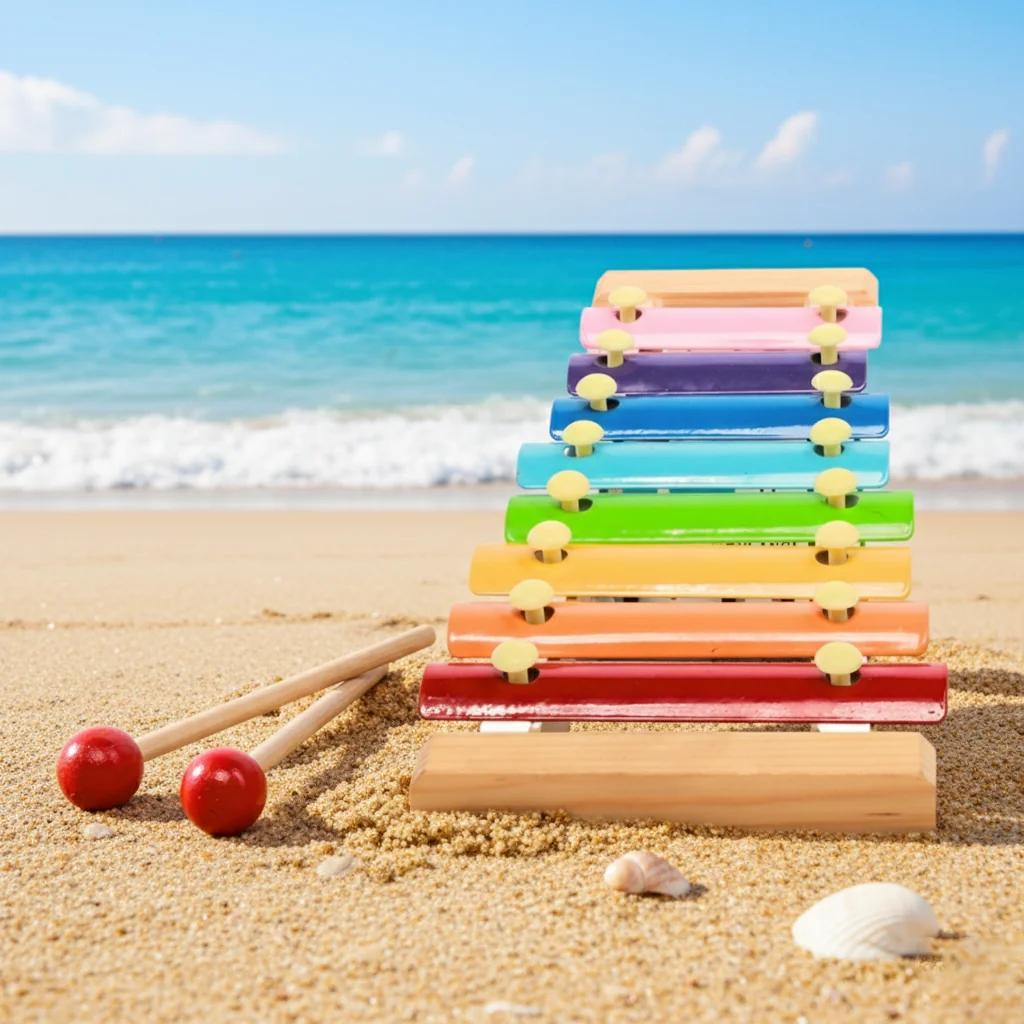 VPH Gift Store Kondapalli Wooden Music Xylophone Toy for Children Handmade