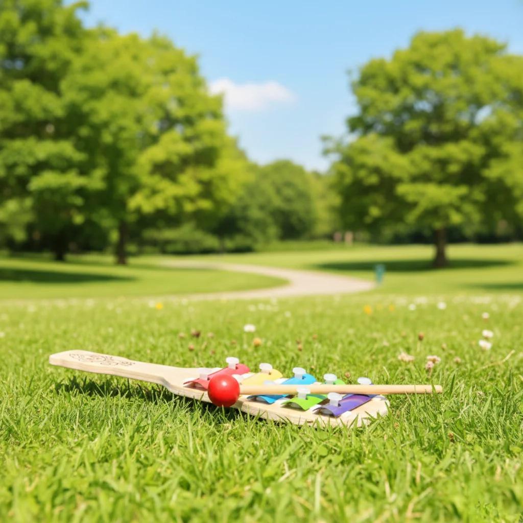 VPH Gift Store Handmade Kondapalli Wooden Guitar Xylophone Toy for Children