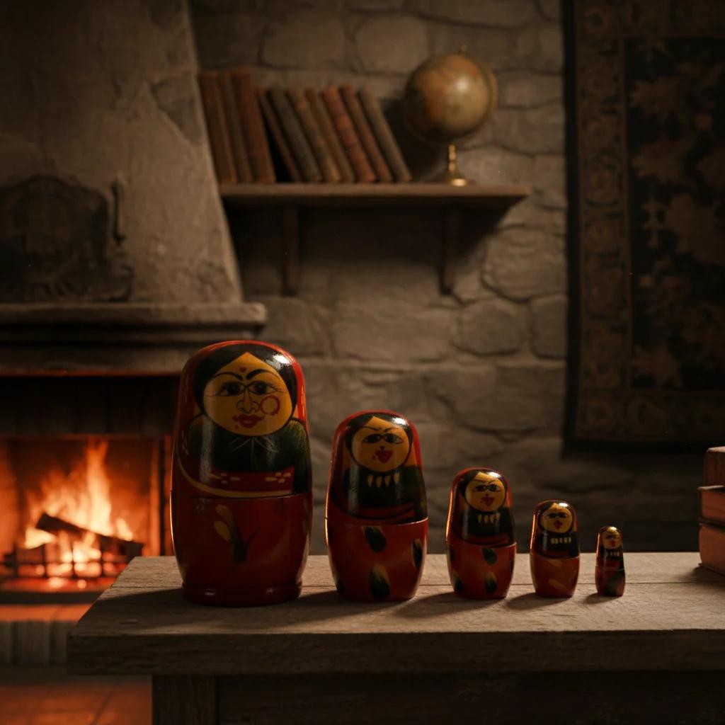 VPH Gift Store Kondapalli Wooden Hand Painted Matryoshka Dolls Set of 5 for Home Decoration