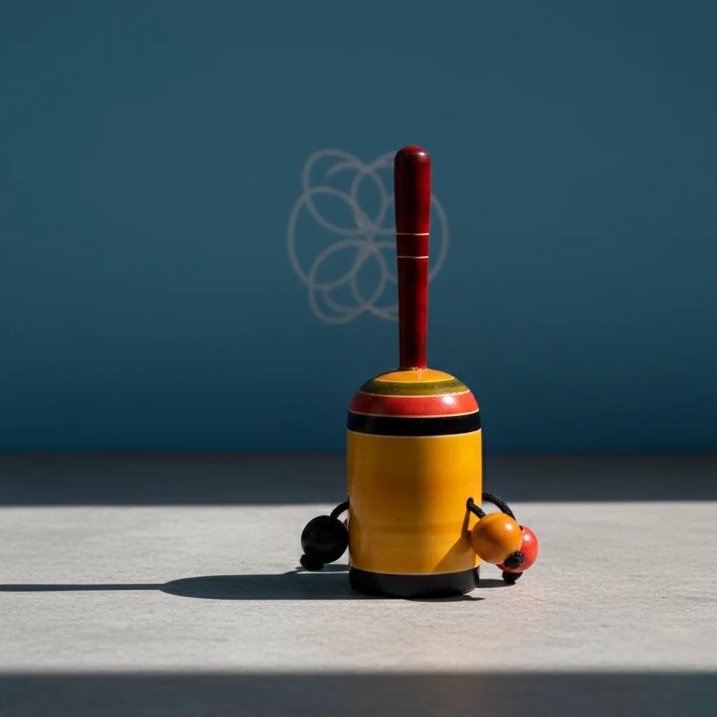 VPH Gift Store Kondapalli Wooden Hand Crafted Cup Rattle Toy for Kids Early Learning